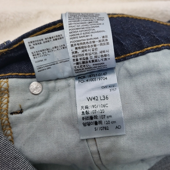 Levis Mens 541 Athletic Taper. 42x36 Big And Tall Dark Blue Jeans. - Picture 10 of 12